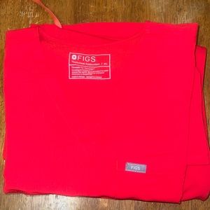 XL TALL Red Figs Scrub Set